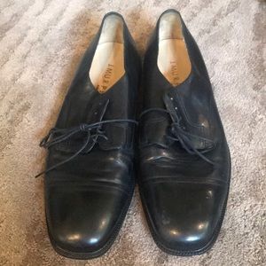 J Murphy dress shoes black leather.